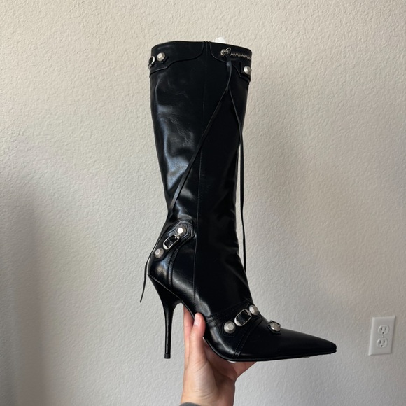Designer inspired black studded boots - Picture 9 of 10